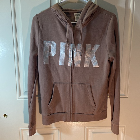 PINK zip up hoodie with pockets - Picture 2 of 4